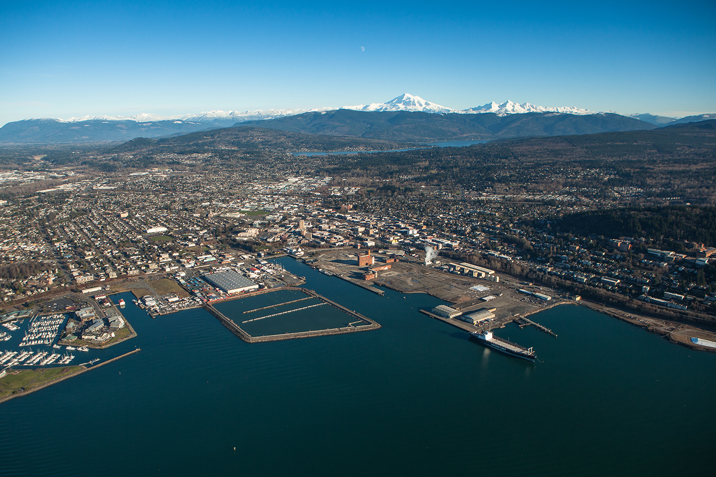 Aerial view of Bellingham Washington